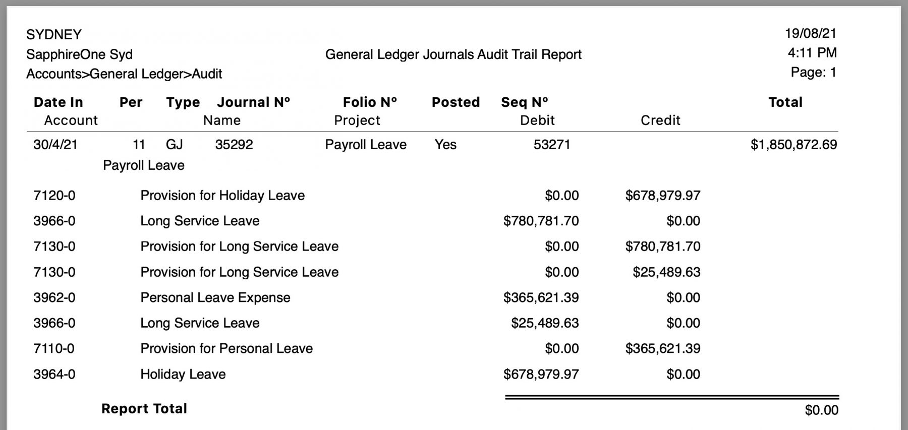 General Ledger Transactions | Management | Knowledge Base